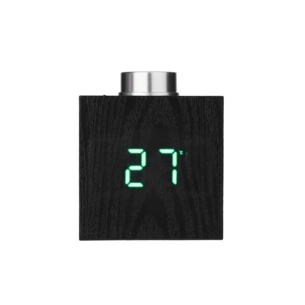 TS-T13 Wooden Grain LED Knob Digital  Electronic Creative Thermometer Hygrometer USB Charging Temperature and Humidity Measure