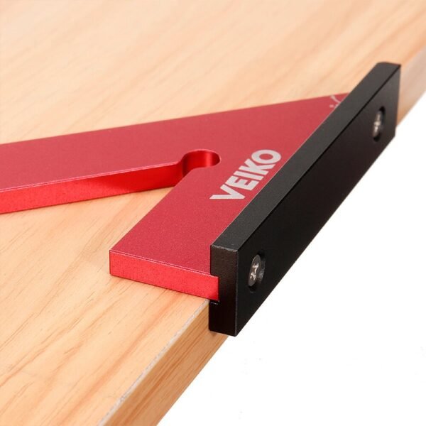 VEIKO Aluminum Alloy Miter Square with Base 45 Degree Right Angle Ruler Miter Angle Corner Ruler Woodworking Measuring Tools