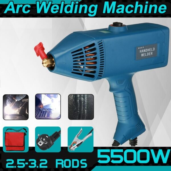 5500W ARC Welding Machine Handheld Electric Welding Tools with Ground Wire Metal Clip 220V EU Plug